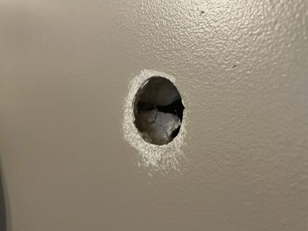 hole in drywall wall