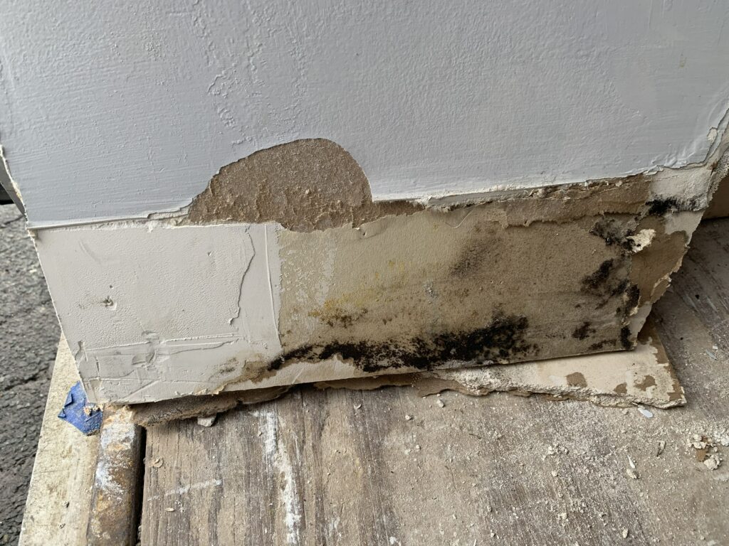 water damaged walls