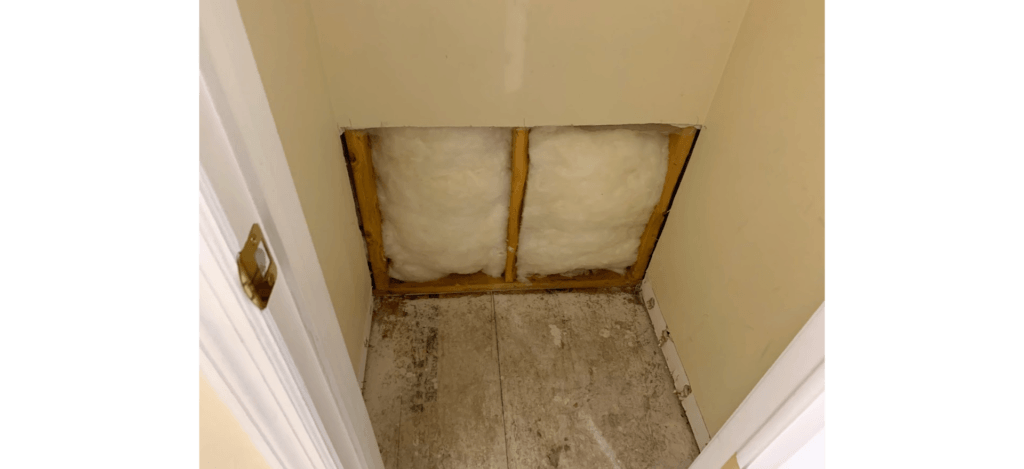 a drywall hole