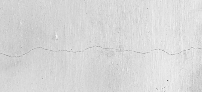hairline crack plaster wall